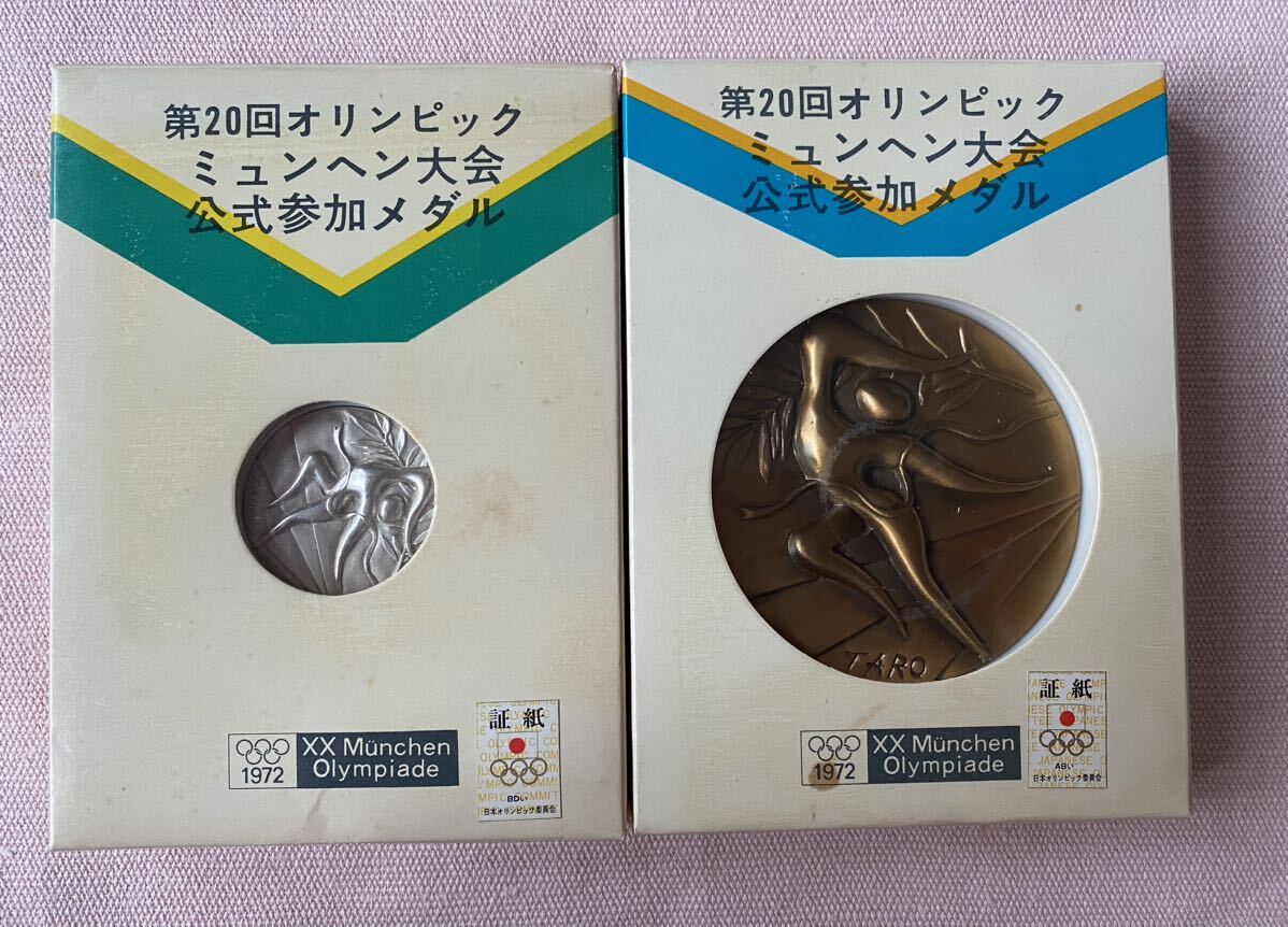 ミュンヘン大会 オリンピック 岡本太郎デザイン 銀メダル 銅メダル 記念メダル