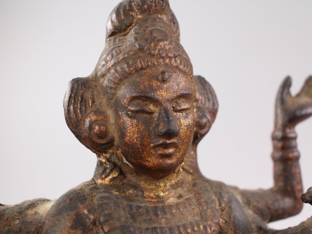 仏教美術 阿修羅坐像 鉄製仏像 アンティーク 仏教美術 阿修羅坐像 鉄製仏像 アンティーク