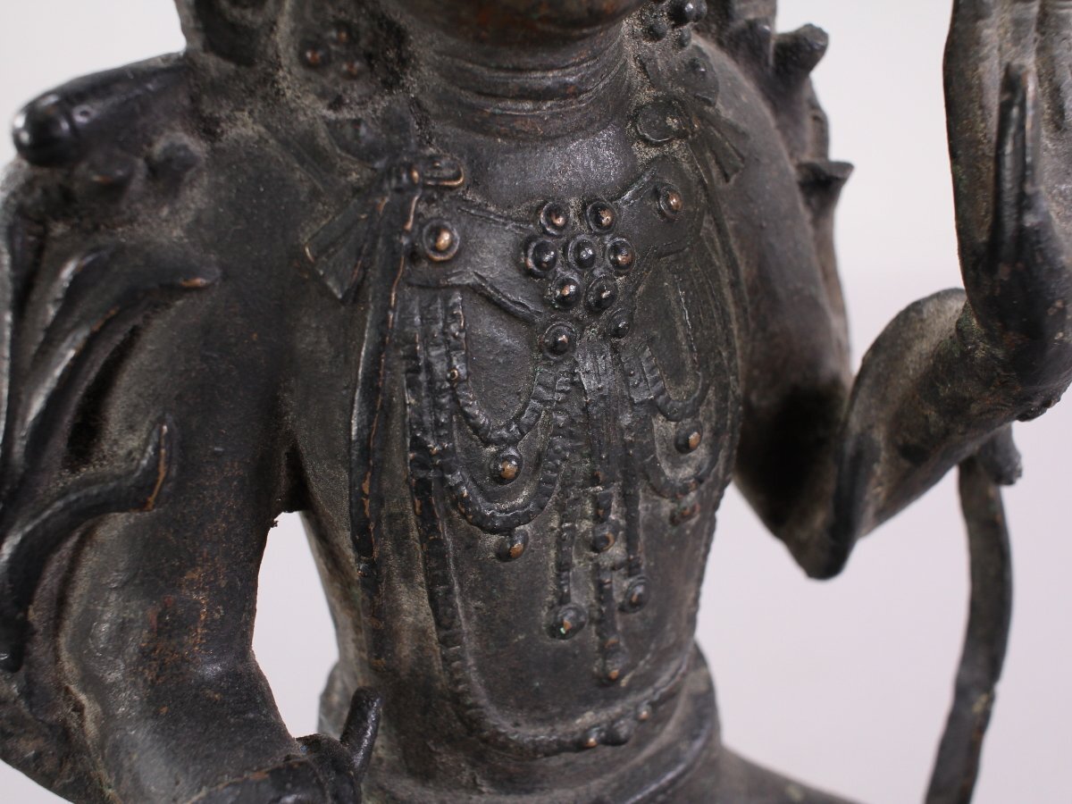 仏像　銅製　如来　大日如来像　仏教美術　32cm　中国古玩_画像6