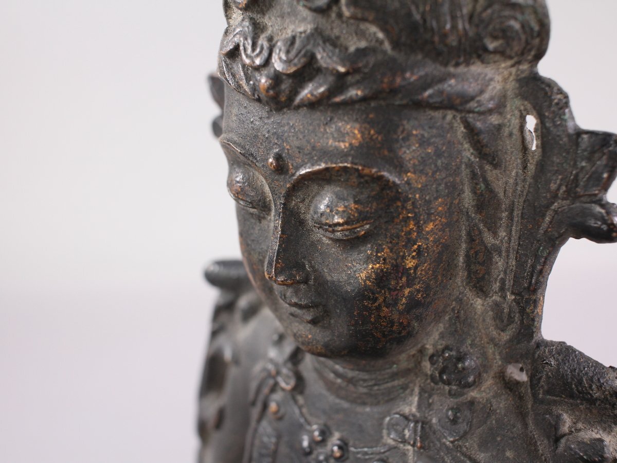 仏像　銅製　如来　大日如来像　仏教美術　32cm　中国古玩_画像3