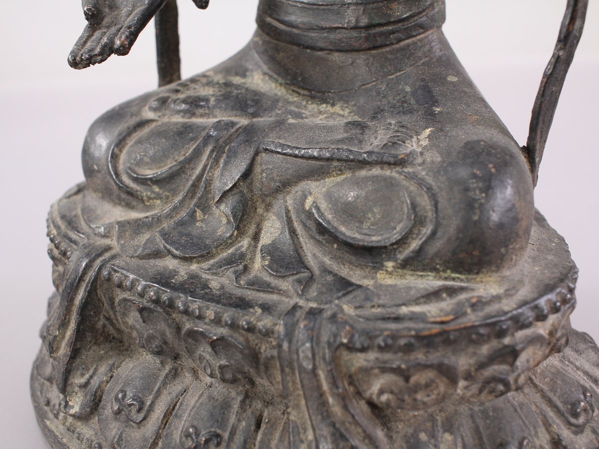 仏像　銅製　如来　大日如来像　仏教美術　32cm　中国古玩_画像7