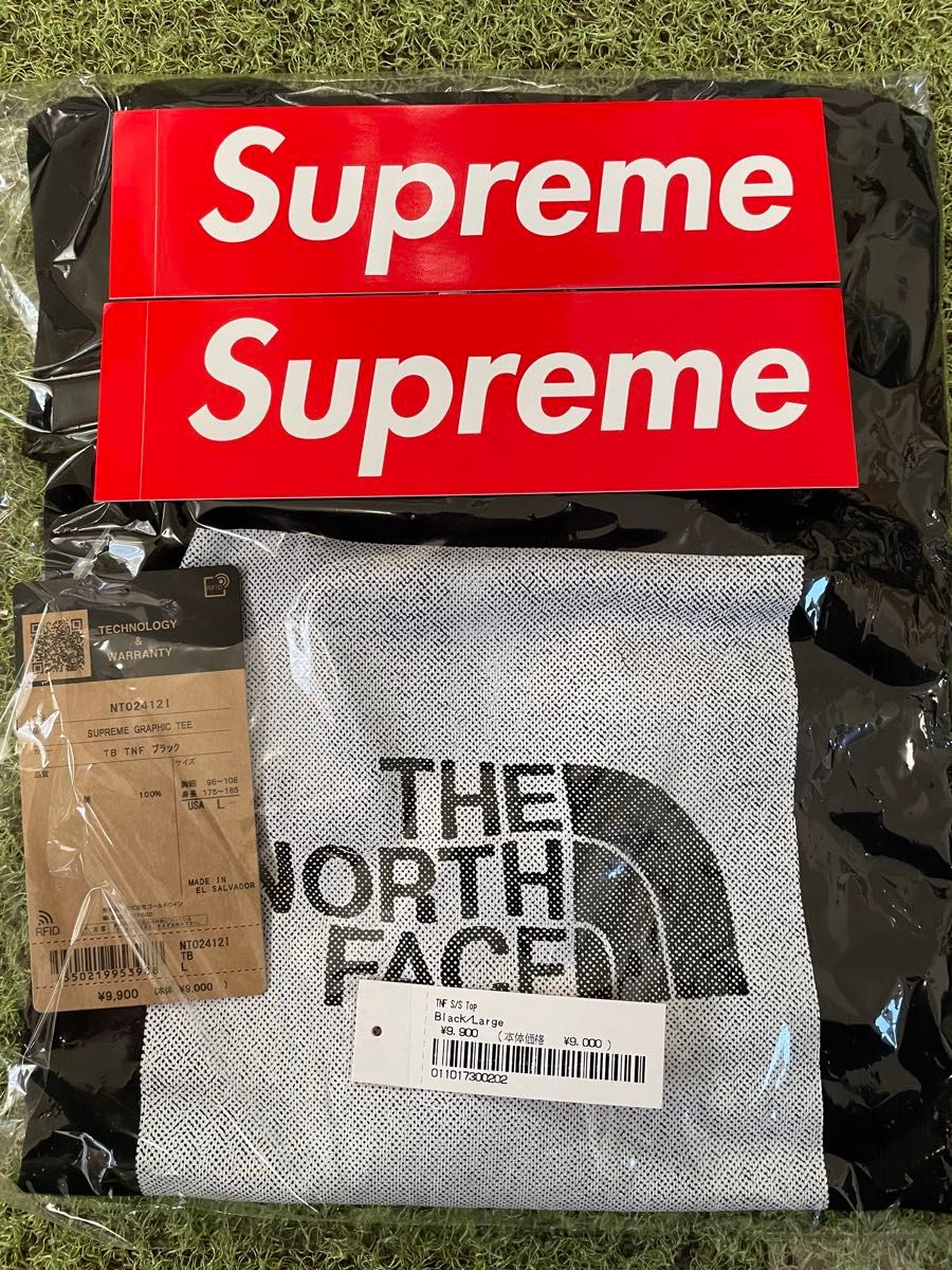 Supreme The North Face S/S Top Black L Large 新品未使用　tee