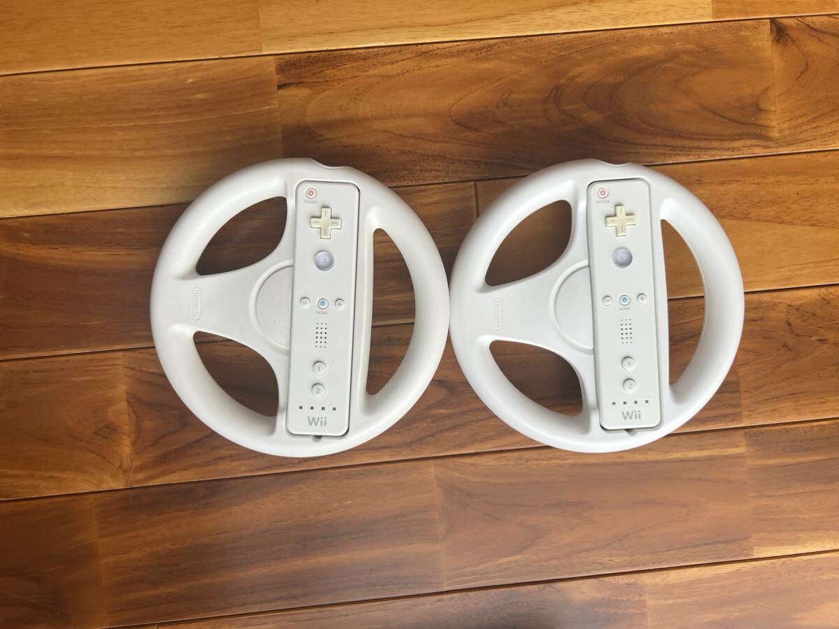 美品　Wii 本体　ハンドル ソフト マリオカート Wiiリモコン　任天堂 ニンテンドー セット_画像6