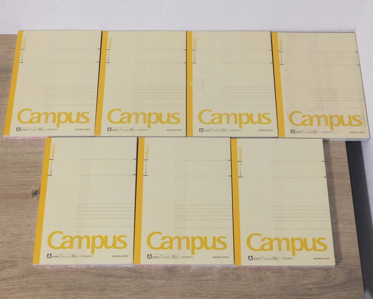 未使用品 KOKUYO コクヨ Campus キャンパス ノート 5色 35冊セット（5冊×7セット） A罫 普通横罫 7mm×30行 30枚 セミB5 ノ-3CAN×5の画像2