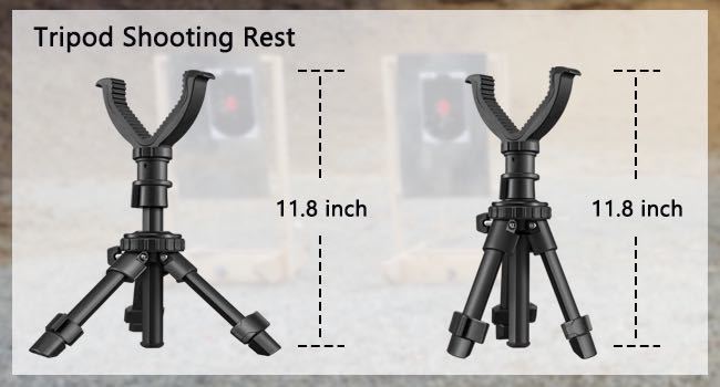 シューティングレスト 三脚 ハイタイプ 座射 傾斜地に対応 高さ無段階 狩猟 射撃 空気銃_画像8
