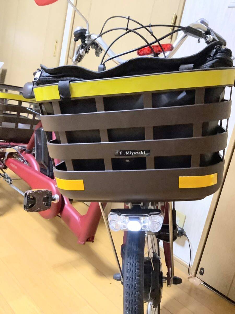 電動アシスト自転車 3輪 自転車 シニア ブリヂストン 高齢者安全蛍光テープ付き 美品 ２０２1年式 使用回数3回 室内保管の画像4