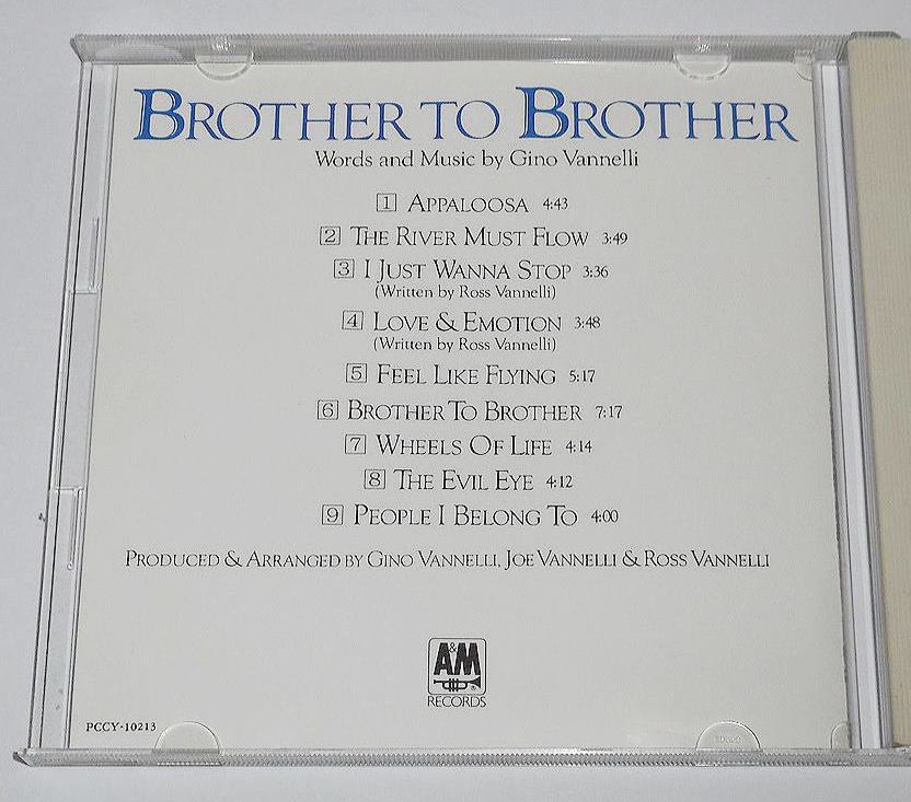 91年発売盤『Brother To Brother＊Gino Vannelli』ジノ・バネリ,1978年,全米13位★プログレッシヴ・フュージョン・AORの最高峰・超名録音_画像6