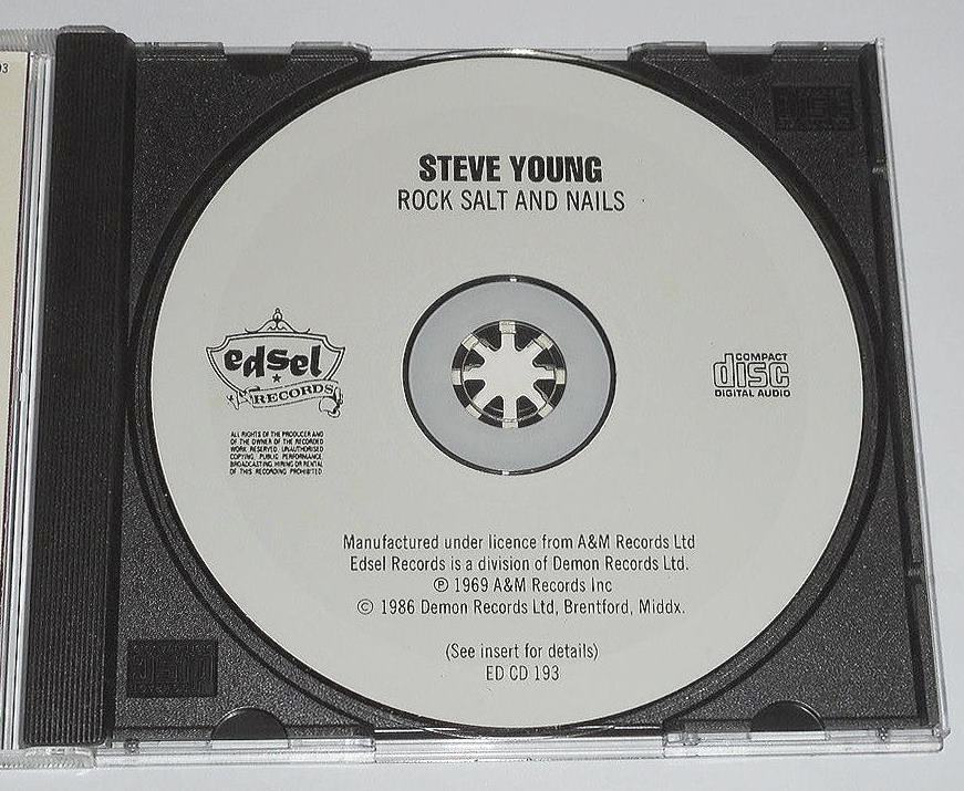 Edsel 86年再発盤『ROCK, SALT AND NAILS＊STEVE YOUNG』スティーヴ・ヤング,69年作品★アウトロー・カントリーROCK 名盤★名手参加_画像3