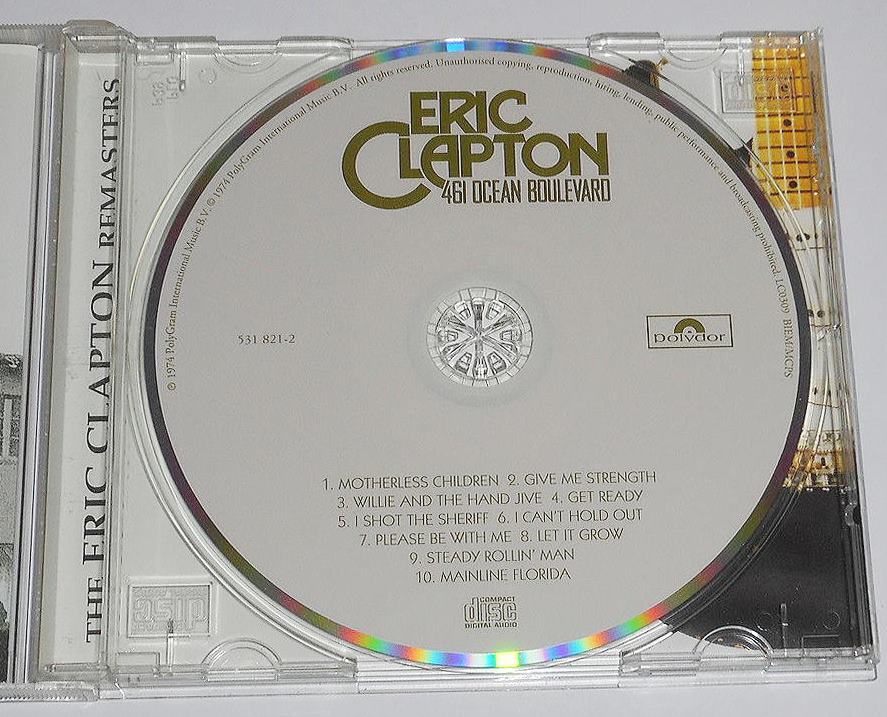 輸入盤◎1996年盤 20bitリマスター『461 Ocean Boulevard＊Eric Clapton』エリック・クラプトン★レイドバック志向の1974年,全米1位作品の画像3