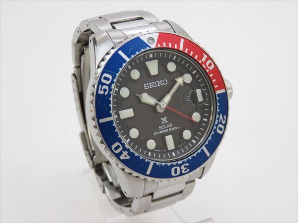 ◆◇SEIKO セイコー PROSPEX プロスペックス ペプシカラー ダイバー ソーラー V157-0DF0 稼働品◇◆_画像2