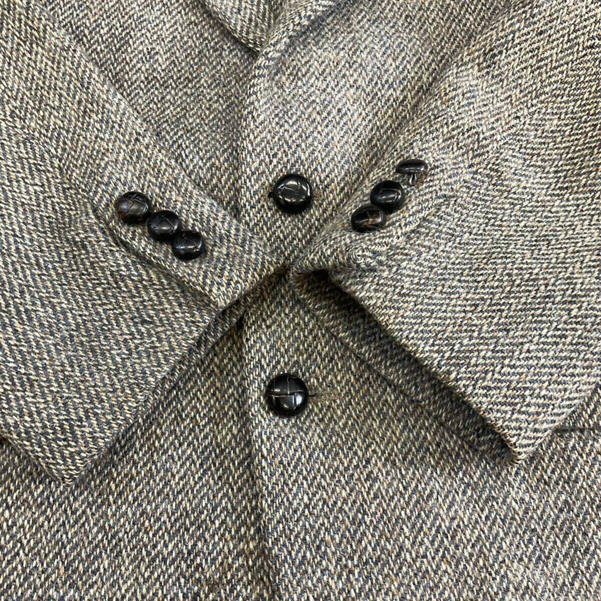 70s~ USA製 Harris Tweed L.S.Ayres&co ツイード テーラード ジャケット ハリスツイード ウール ブレザー コート 80s ヴィンテージ_画像3