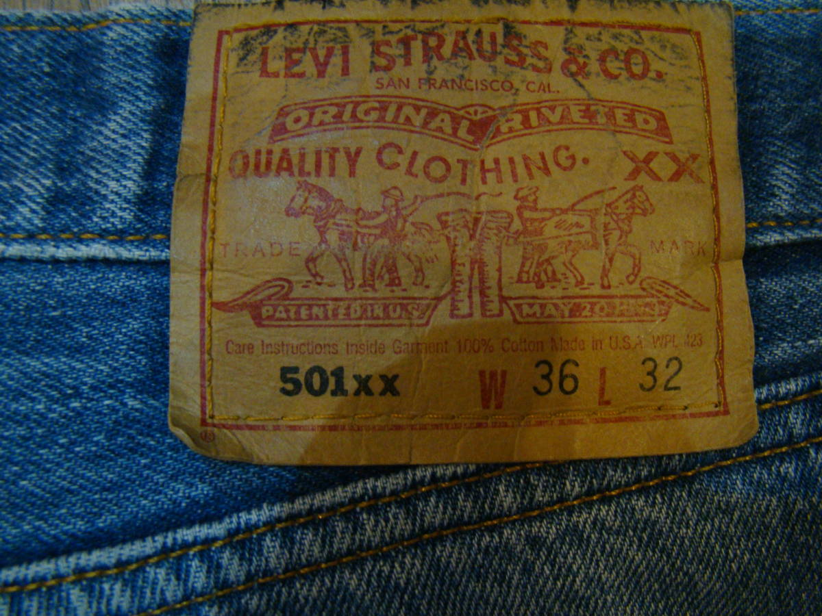 90s USA made Levis 501 Denim jeans W36 L32 Levi's 501-0000 501XX 
