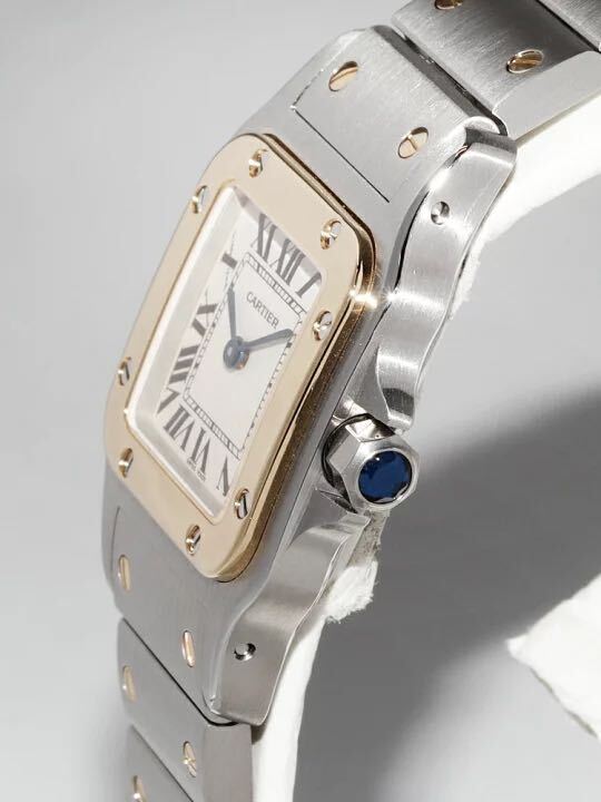 美品 cartier カルティエ サントス ガルベ SM W20012C4 レディース クォーツ_画像3