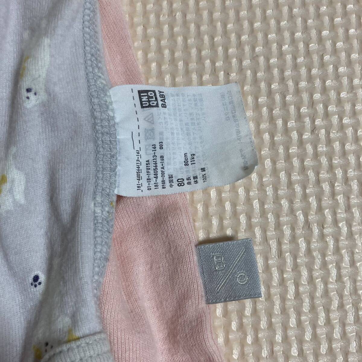  Uniqlo b Lee z боди короткий рукав 80cm 2 шт. комплект рождение подготовка детское нижнее белье детский комбинезон корпус костюм девочка BREEZE