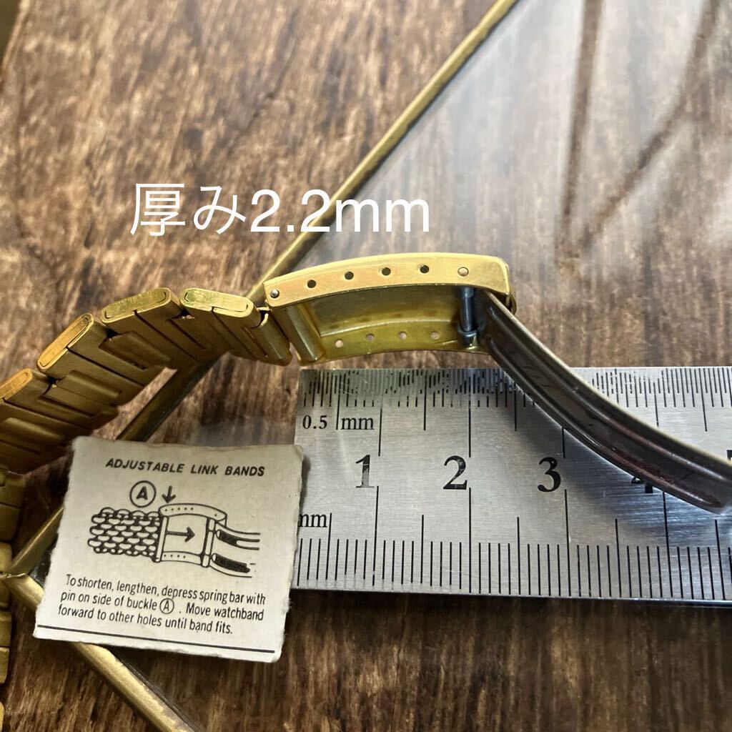 18mm 金色 弓管 AG ヤレタバンド 時計バンド 時計ベルト ヴィンテージ 中古品の画像6