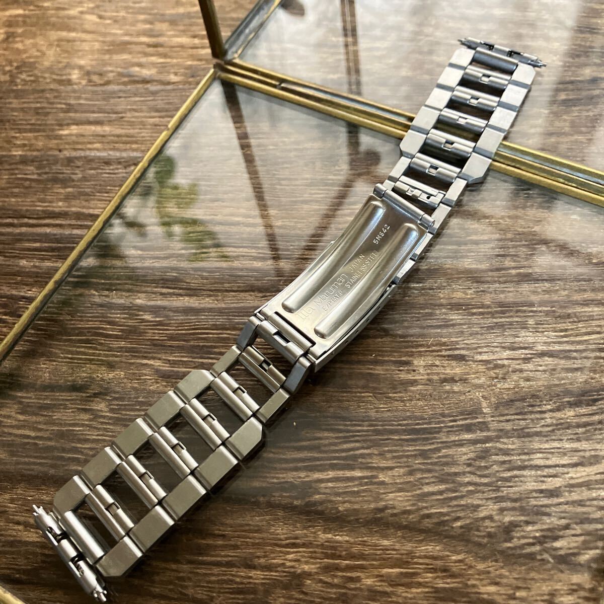 18mm 19mm 20mm 銀色　ホールブレス　時計バンド　時計ベルト　バネ管 可変式 ヴィンテージ　梯子型　中古品_画像5