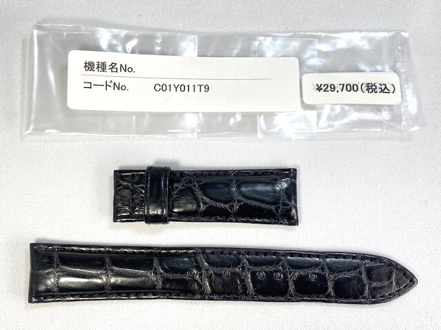 C01Y011T9 SEIKO Grand Seiko 20mm original leather belt crocodile black SBGR305/9S68-00A0 for cat pohs free shipping 