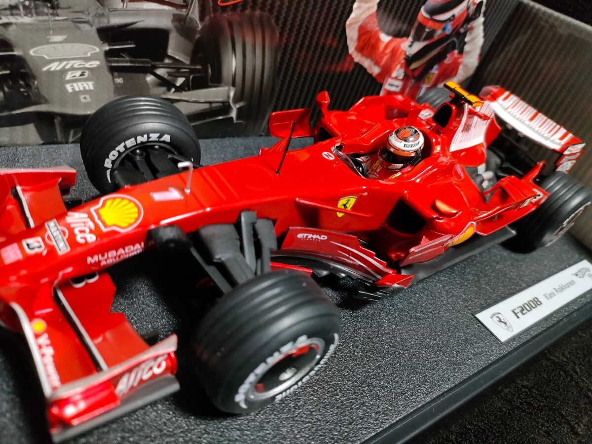 未開封新品モデルベース バーコード ノンタバコ仕様 1/18マテル フェラーリF2008 キミ ライコネンF1Ferrari＃1Marlboro KIMI RAIKKONEN