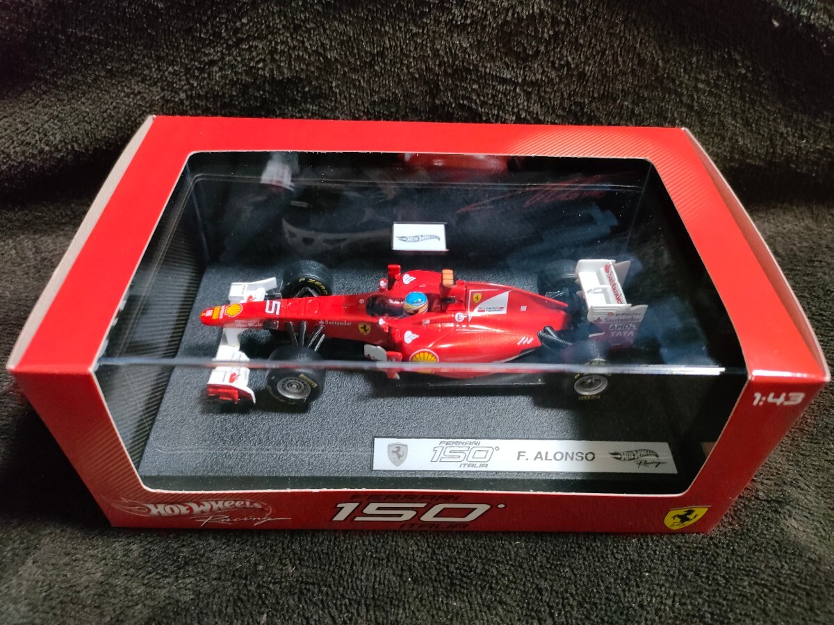 未開封新品 1/43フェラーリ150° イタリア＃5フェルナンド アロンソ Ferrari F1 F.ALONSOマテル ホットウィールレーシング の画像3