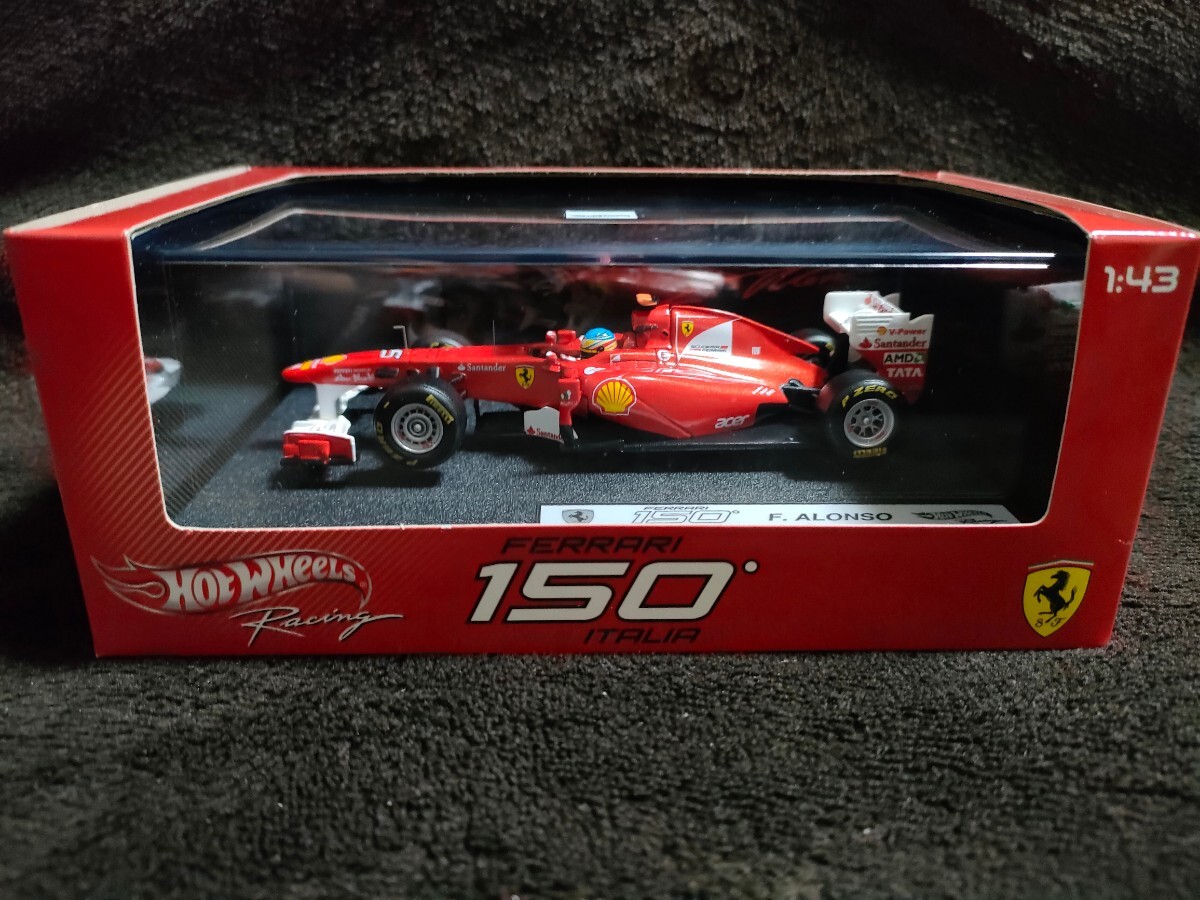 未開封新品 1/43フェラーリ150° イタリア＃5フェルナンド アロンソ Ferrari F1 F.ALONSOマテル ホットウィールレーシング の画像2