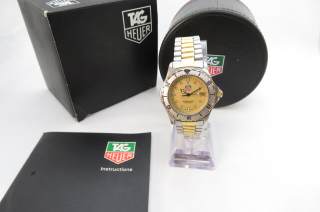 1円～【動作品】TAG HEUER タグホイヤー　プロフェッショナル 　メンズ腕時計　デイト　974.013R　コンビネーション　ケース有　1-10-15_画像2