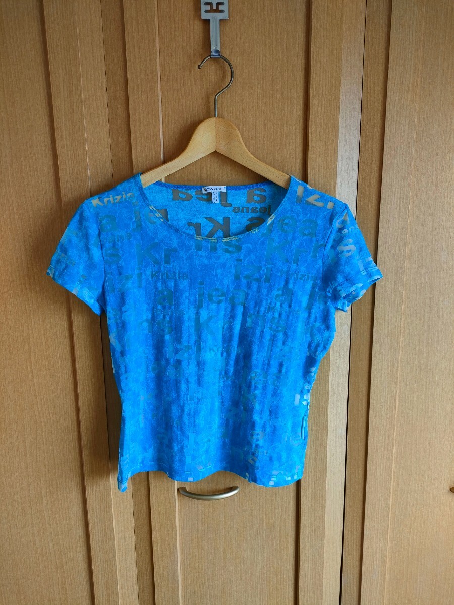 イタリア クリツィア レディース ターコイズ ブルー Tシャツ M クリッツィア Italy KRIZIA JEANS Turquoise Blue T-Shirt Women