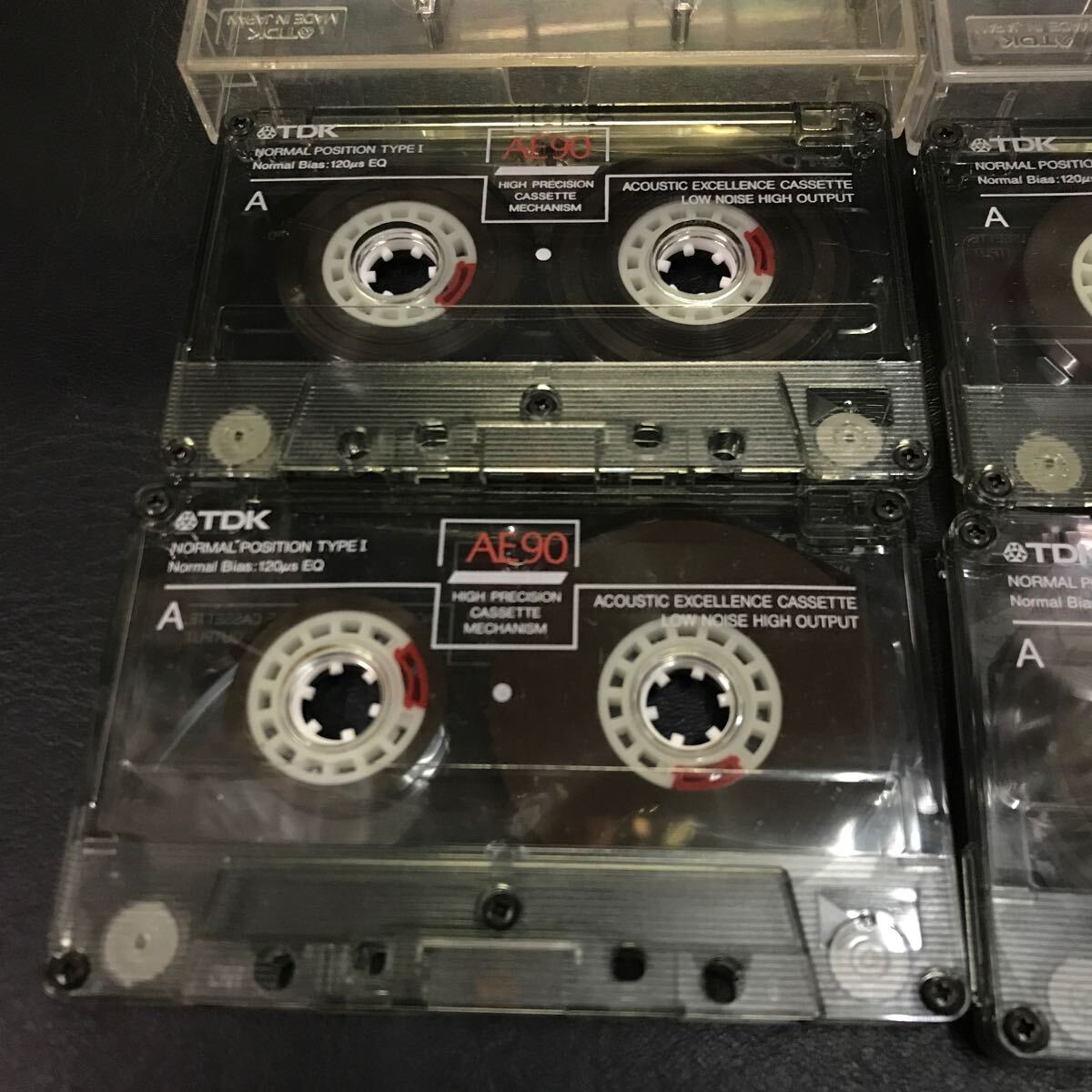 T3088 TDK カセットテープ AE 90分4本セット 当時物 爪あり 音鳴り確認済 中古 録音済み ノーマル TYPE I JAPAN レトロ_画像2