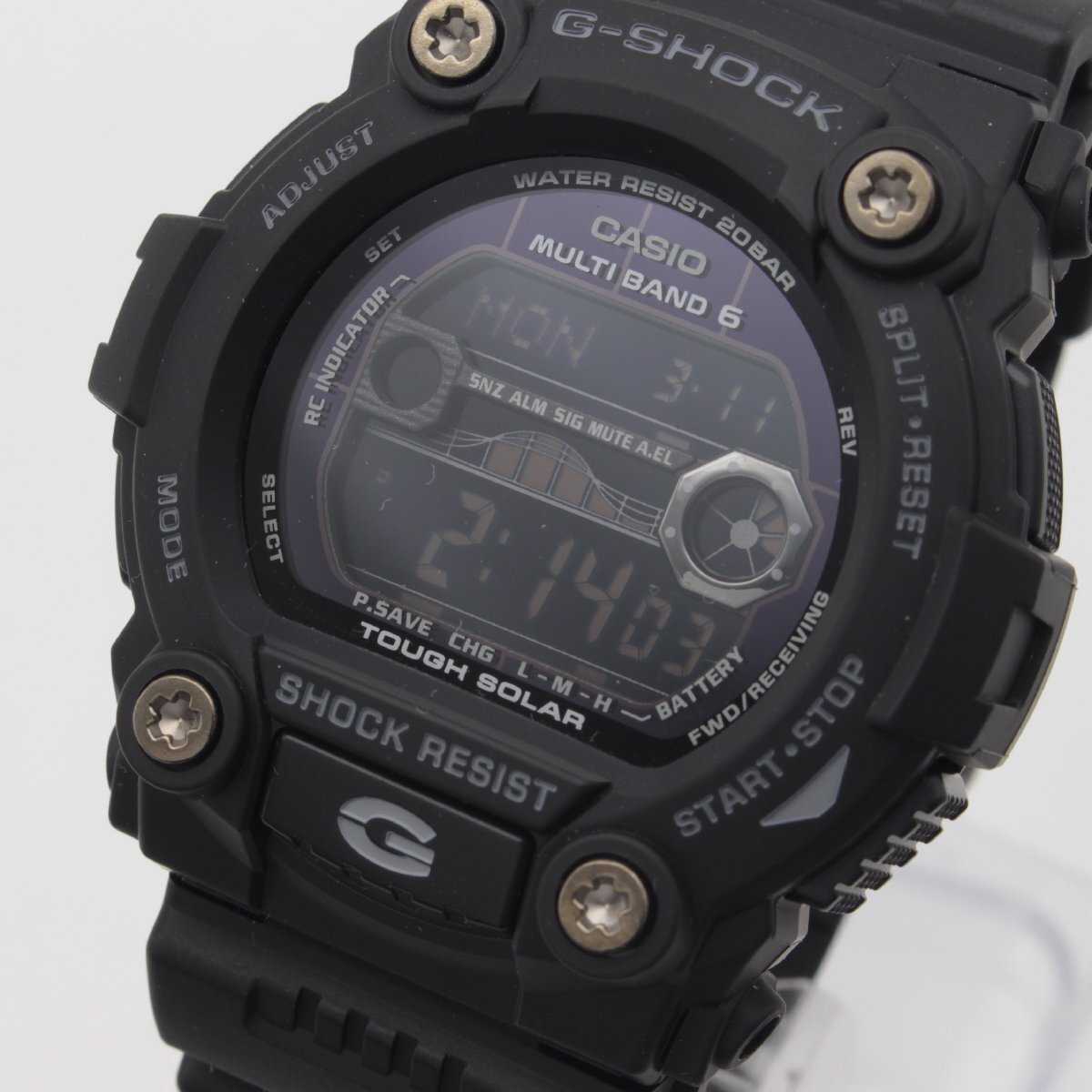 2462▲ CASIO 腕時計 G-SHOCK GW-7900B-1JF 20気圧防水 耐衝撃性 電波 ソーラー ワールドタイム タイドグラフ メンズ ブラック【0304】_参考価格：24,200円