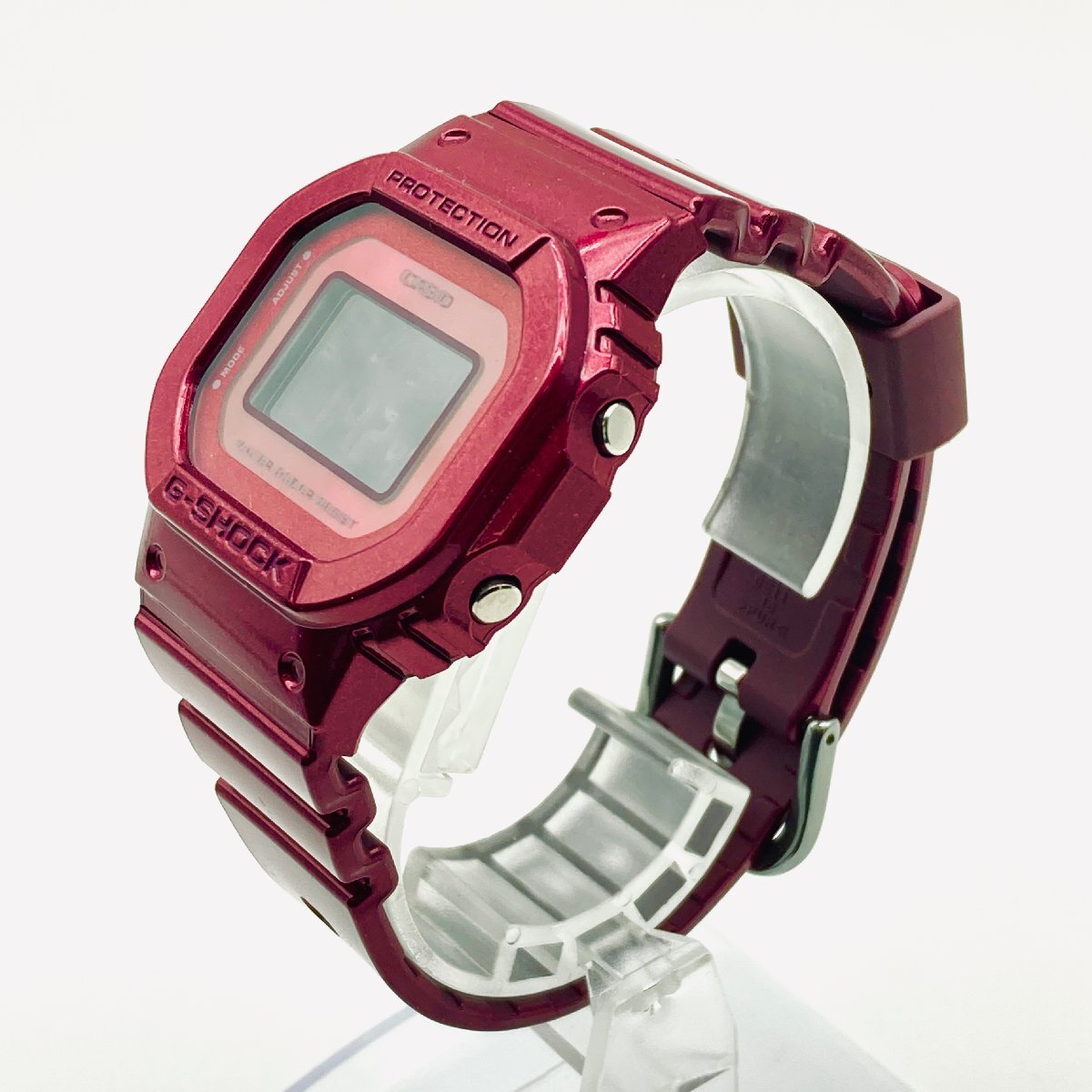 2476♭CASIO カシオ G-SHOCK 腕時計 GMD-S5600RB-4JF ミッドサイズモデル Black＆Red 20気圧防水 レディース レッド【0304】_画像3