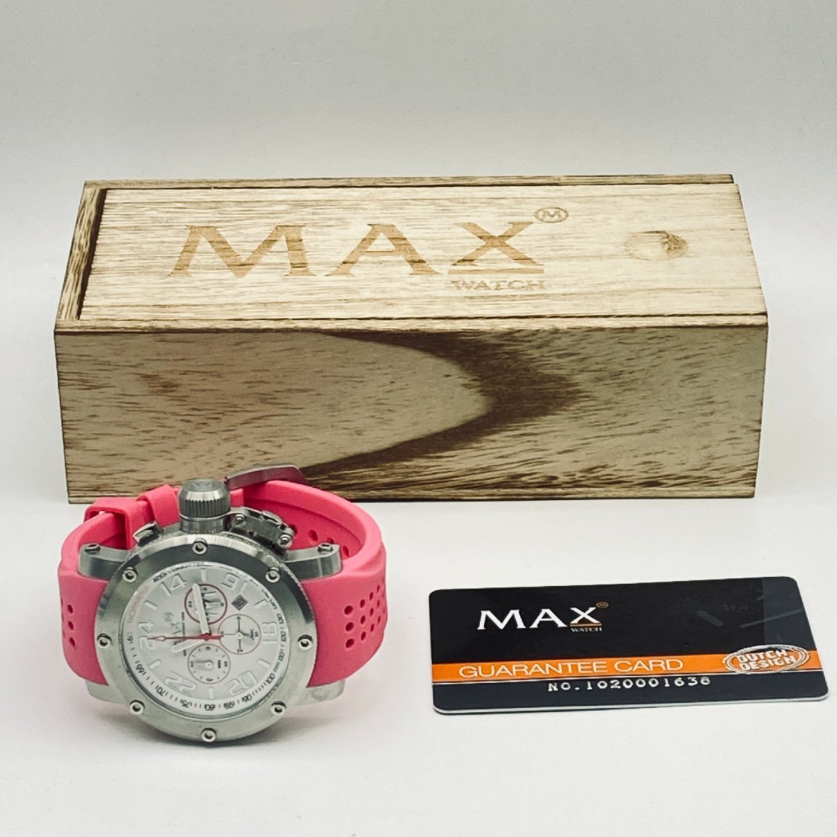 2593@[マックス エックスエル ウォッチズ]MAX XL WATCHES 5-MAX596 10気圧防水 ユニセックス ピンク【0304】_画像6