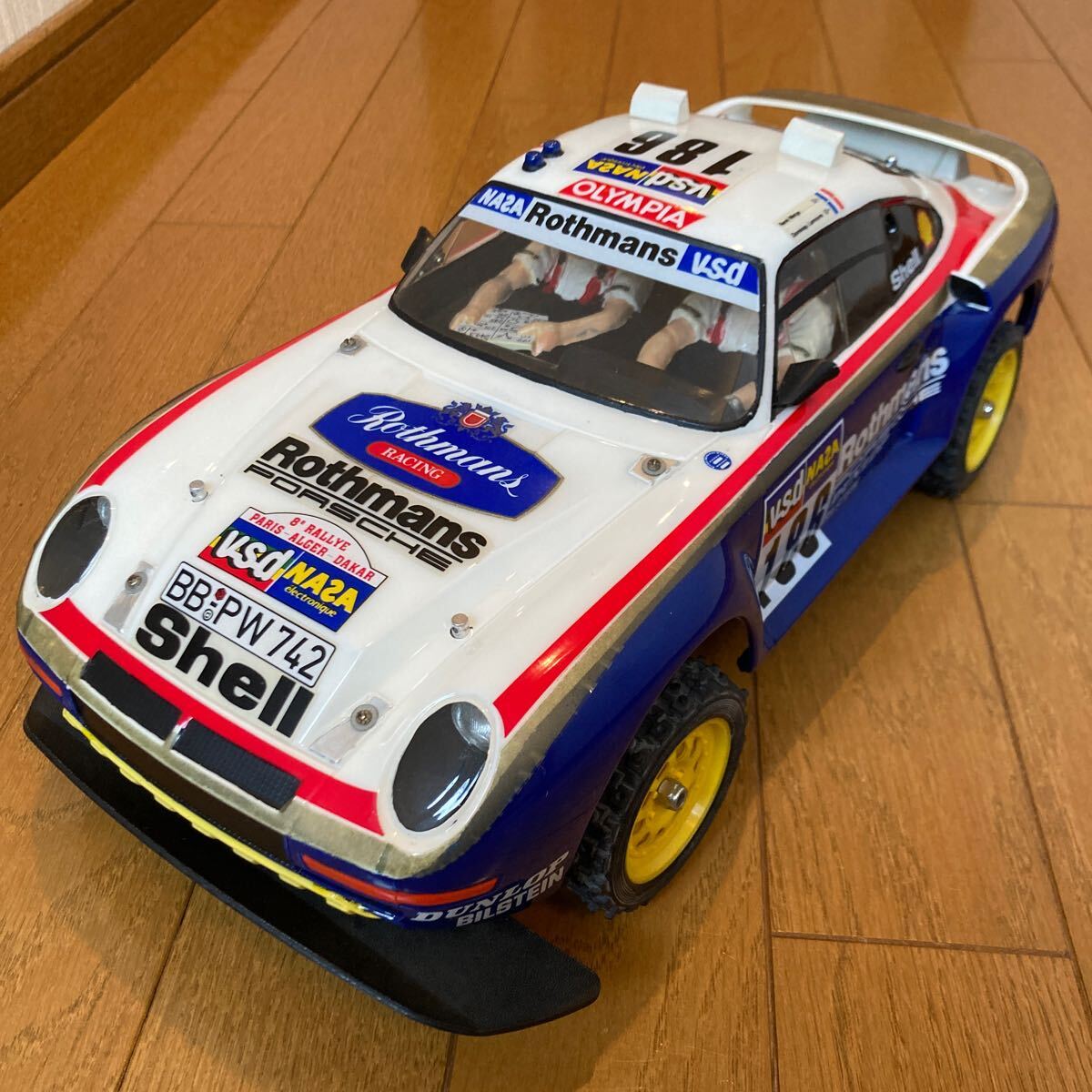 【希少・絶版・完動品】 タミヤ 1/12電動RC ポルシェ 959 パリ-ダカール・ラリー 優勝車_画像2