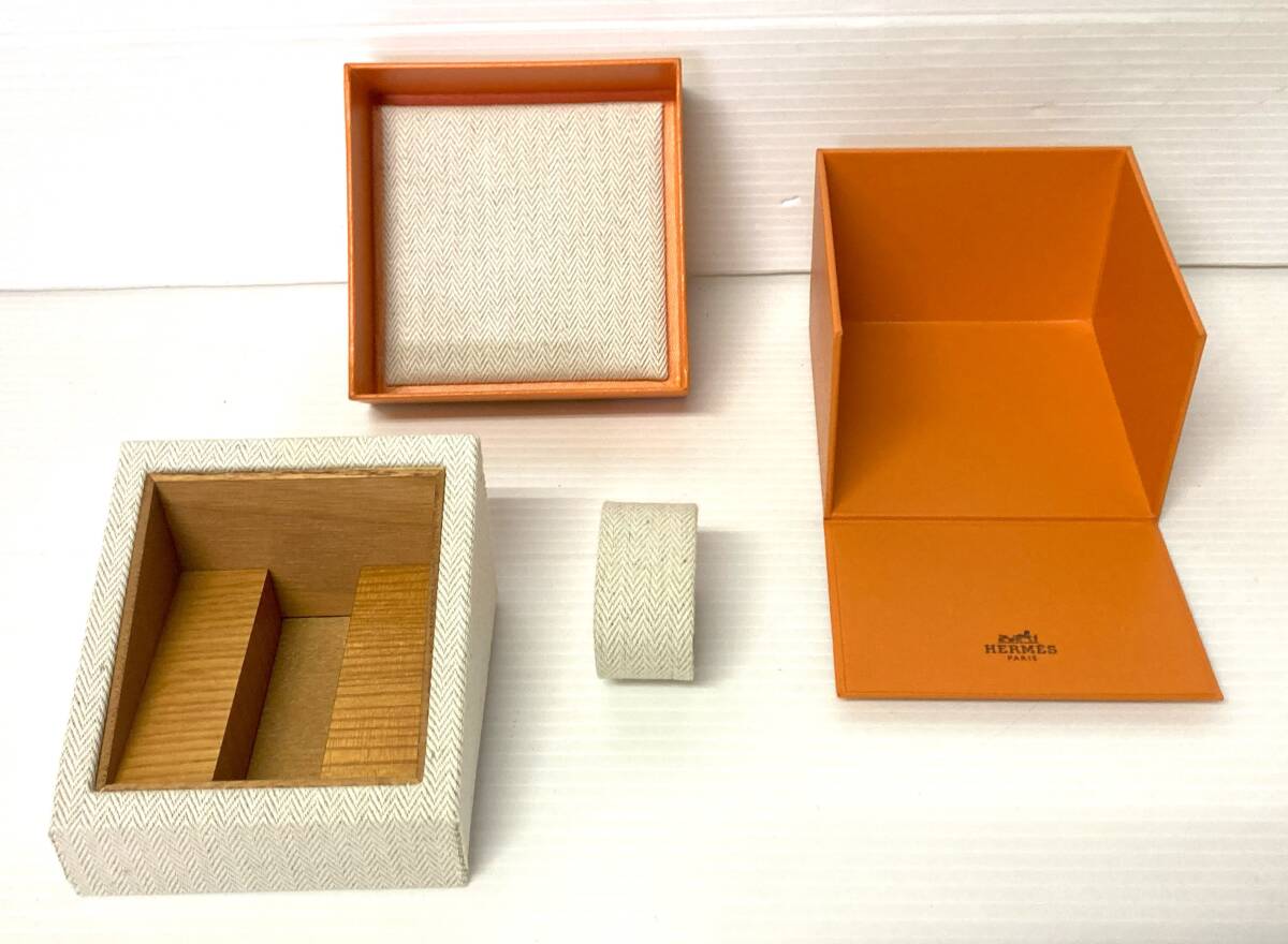 ★☆ピテ 純正 HERMES エルメス 時計ケース まとめて 2点セット 箱 ボックス 外箱 ウォッチケース BOX 収納ボックス☆★_画像7