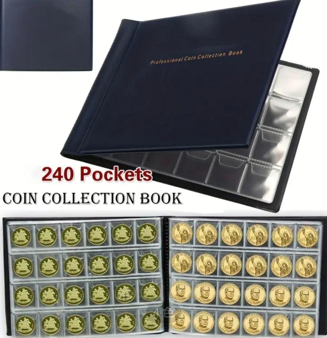 コインコレクションブック(ブルー) 240ポケット10ページ_画像3
