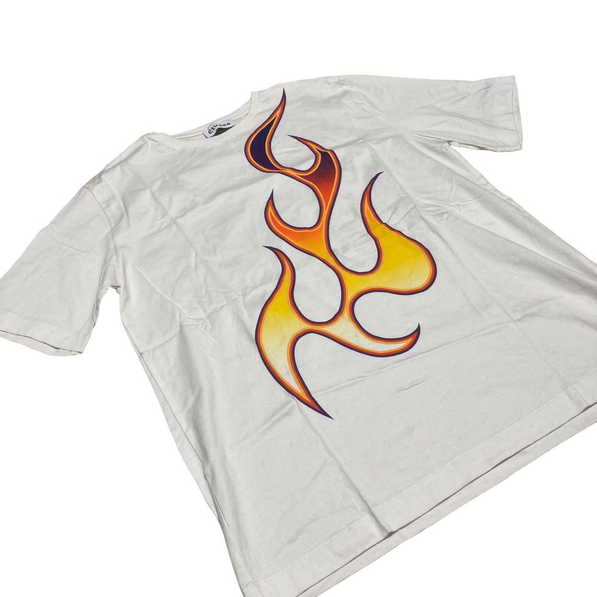 セールクリアランス エチュード Tシャツ XL ファイヤーパターン