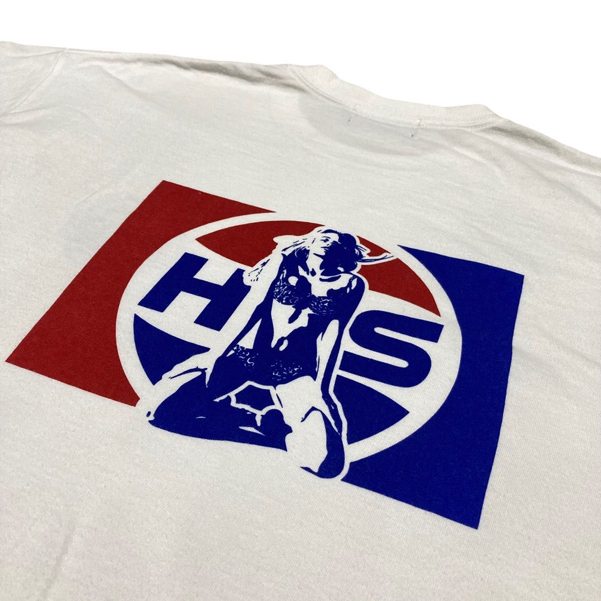 ヒステリックグラマー　Tシャツ　ヒスガール　HYS バックプリント　ロゴ　XL 大きめ　ペプシ　人気モデル　カットソー　ウーマン