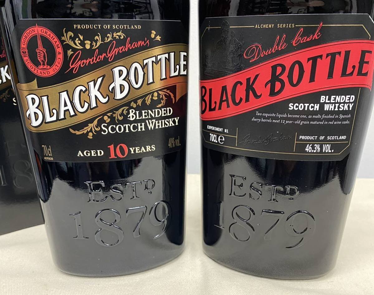 【未開栓】ウイスキー 2本セット BLACK BOTTLE ブラックボトル①10年 700ml 40% 箱付き②ダブルカスク 700ml 46.3%の画像3