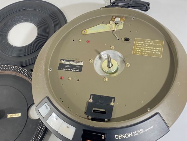 n6943-1 完動品 DENON デノン デンオン DP-3000 初期型 ターンテーブル 輸送ネジ/取扱説明書付_画像6