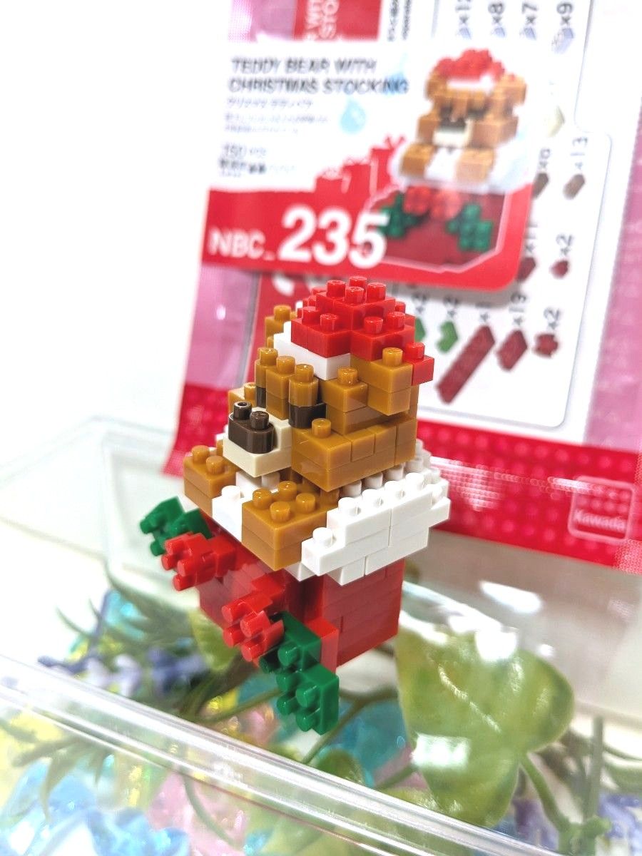 ナノブロック　クリスマス　テディベア　ブロック完成品 nanoblock