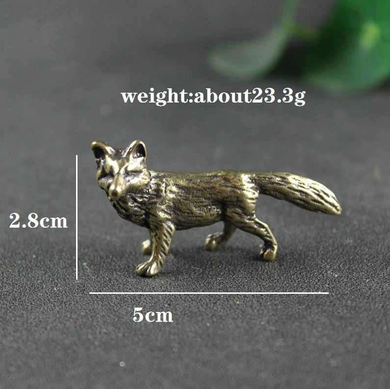 23g きつね キツネ 狐 FOX 置物 置き物 文鎮 金運 民芸 工芸 精巧 細工 香炉 飾り 雑貨 ブロンズ オブジェ インテリア 真鍮 金属 銅 fo24_画像2