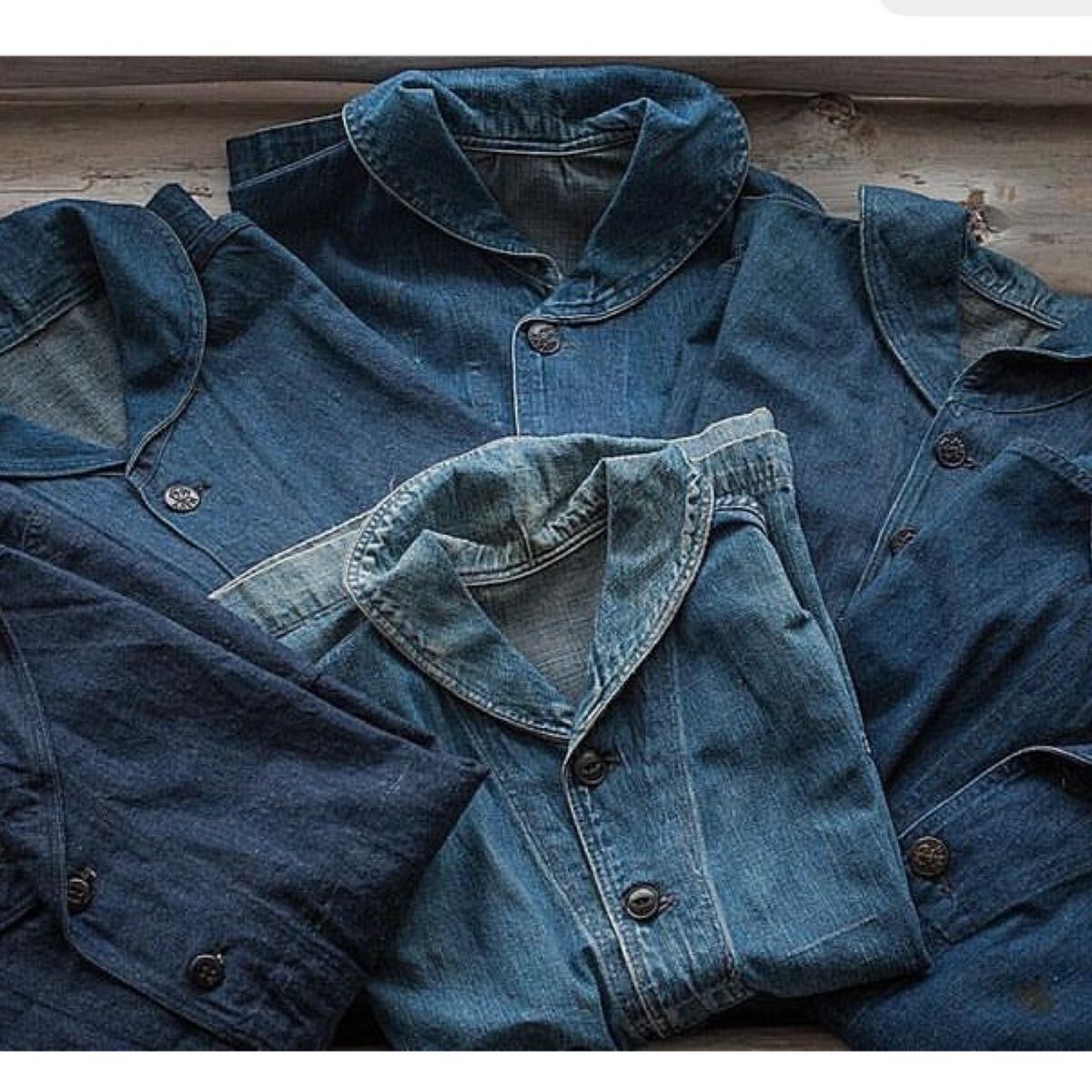 超希少&XLサイズ!VTG 1930-40’s WWII US NAVY COAST GUARD SHAWAL COLLAR DENIM JKTビンテージデニムショールカラーチェンジボタン大戦 _画像9