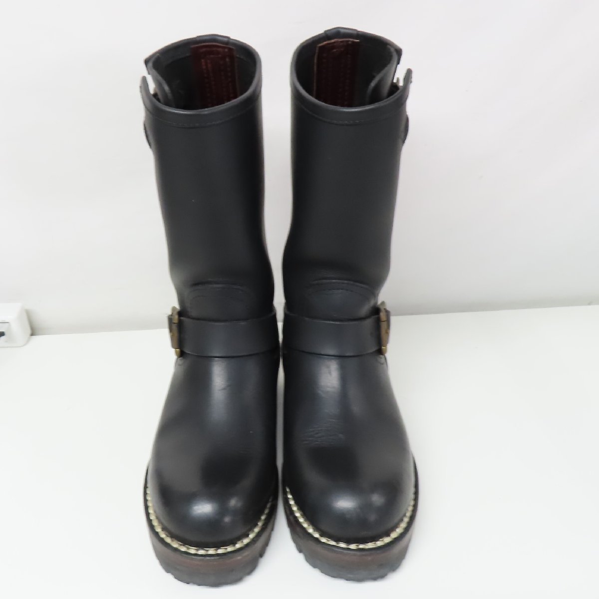 【新品同様】【美品】KADOYA カドヤ BOOTS&BOOTS KA-G.I.J エンジニアブーツ 24.0cm レザー ブラック 4007-0-200-049 HuskyOilレザー_画像3