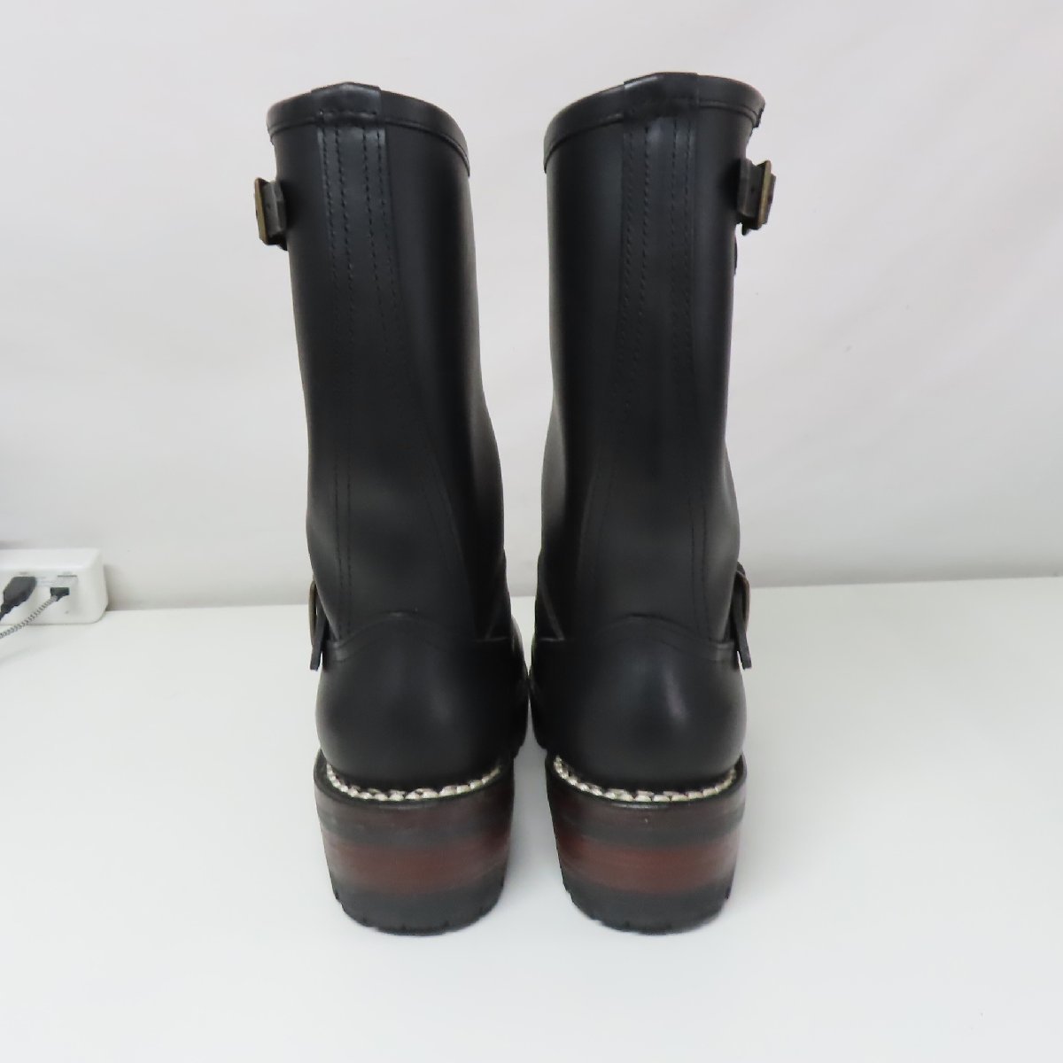 【新品同様】【美品】KADOYA カドヤ BOOTS&BOOTS KA-G.I.J エンジニアブーツ 24.0cm レザー ブラック 4007-0-200-049 HuskyOilレザー_画像7