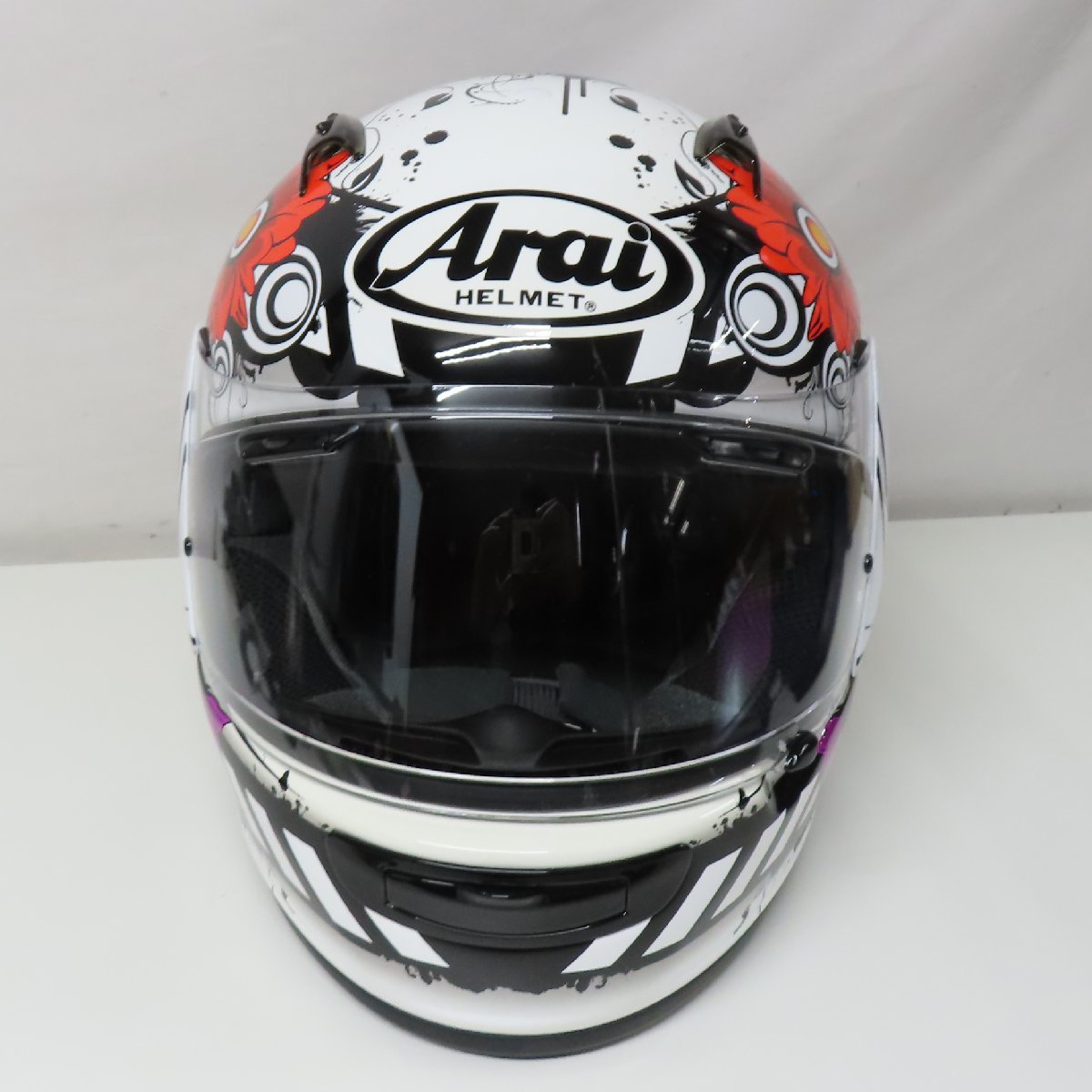 【美品】Arai アライ QUANTUM-J BLOSSOM クアンタムJ ブロッサム フルフェイスヘルメット Lサイズ 人気 バイク 二輪 ツーリング_画像6