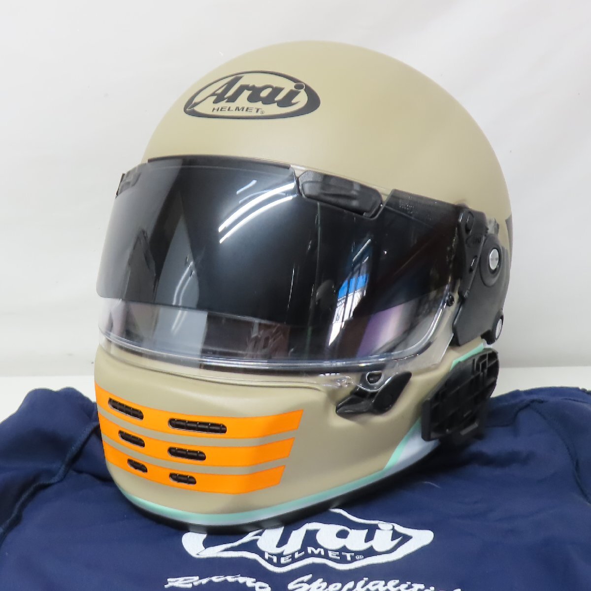 【中古美品】Arai アライ RAPIDE NEO OVERLAND ラパイドネオ オーバーランド フルフェイスヘルメット Mサイズ バイク 二輪 人気_画像1