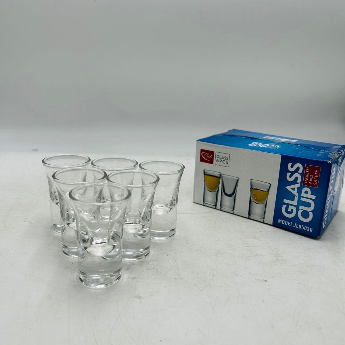 ★【未使用/保管品】 GLASS CUP ショットグラス 25ml JL05030 6個入の画像1