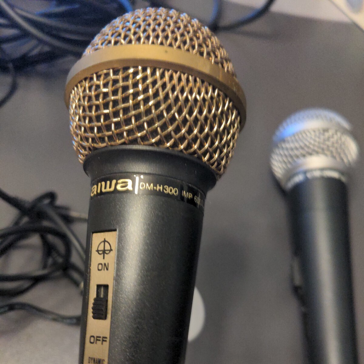 CUSTOM TRY CM-2000 マイク マイクロホン DYNAMICMICROPHONE アイワ AIWA DM-H300 2本まとめ売りの画像2