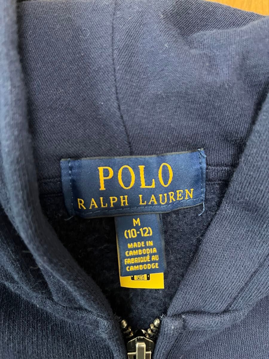 POLO RALPH LAUREN ポロ ラルフローレン パーカー フルジップ スウェットパーカー ネイビー　キッズ　150 M