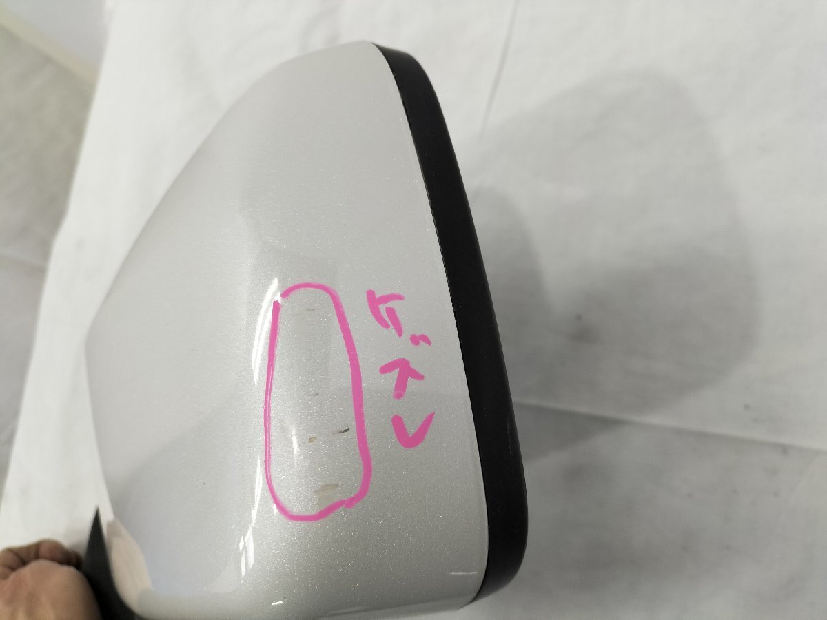 *S321G Daihatsu Atrai custom Heisei era 23 year original passenger's seat side left door mirror side mirror 5 pin W24 pearl white Ⅲ white *