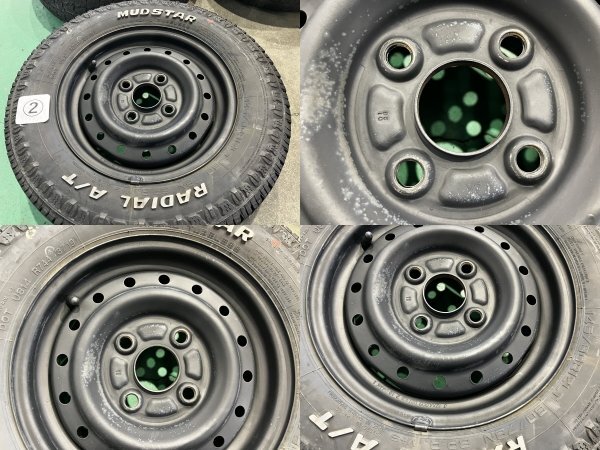 ★L235S ダイハツ エッセ　純正 12インチ スチール ホイール　4本　12×4J PCD100 4穴 ハブ径54　MUDSTAR 145/80R12 80/78N 6PR★_画像3