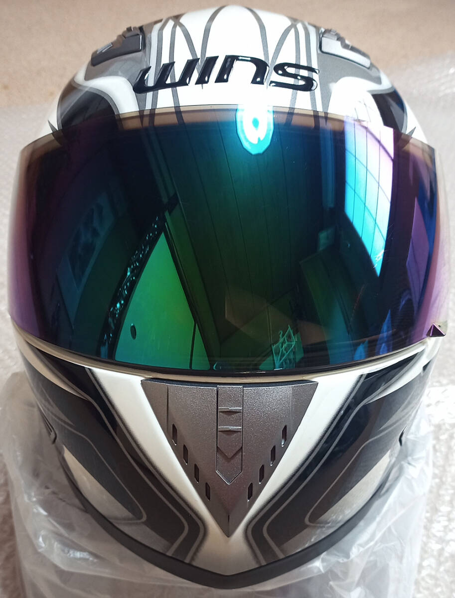 送料無料 超軽量 カーボン製 ウインズ カーボンヘルメット A-FORCE Lサイズ 限定カラー バイク オートバイ WINS carbon Helmet_画像3